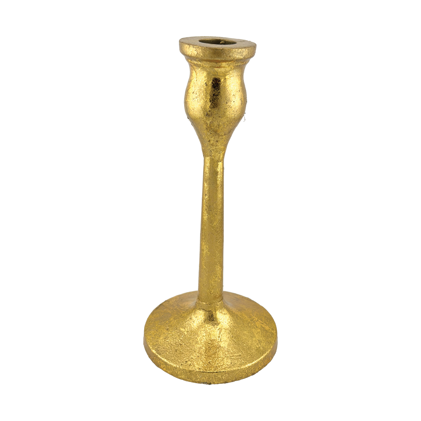 Gold Taper Candle Holder - 8.25"