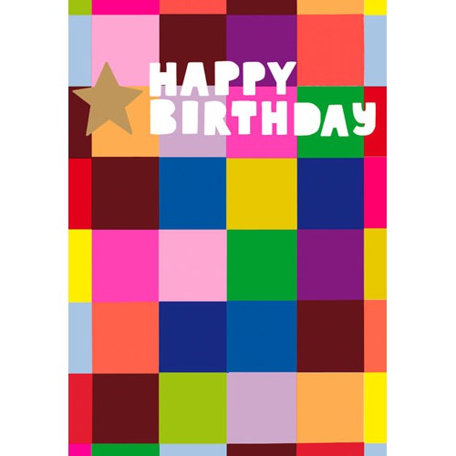 Color Blocks Birthday Card