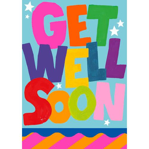 Get Well Soon Card - Multicolored