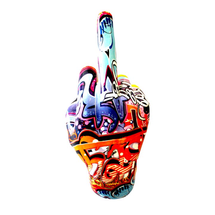 Wall Mount: Street Art Middle Finger