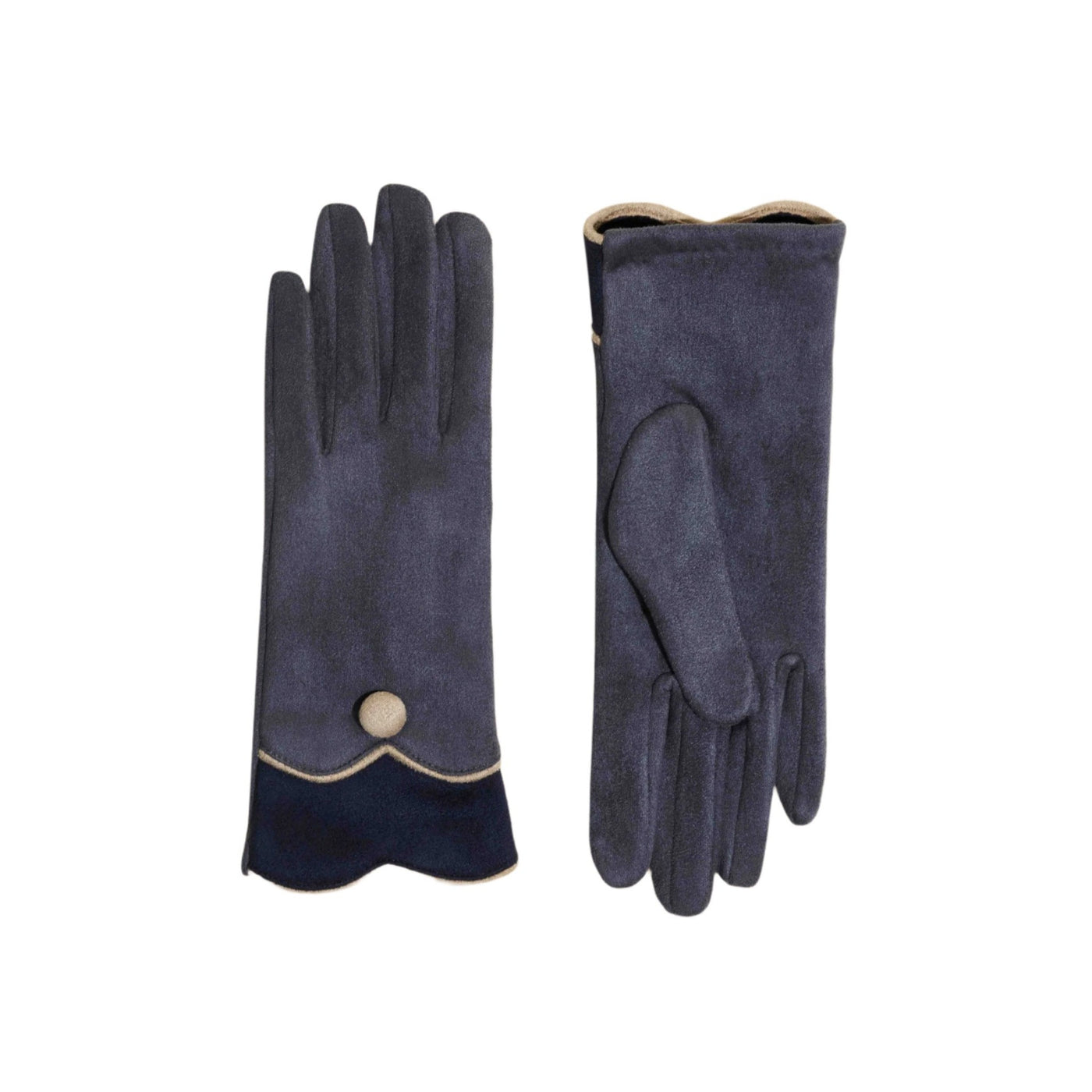 Pandora Faux Suede Gloves - Navy