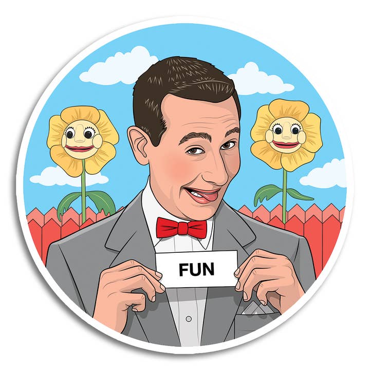 Die Cut Sticker: Pee Wee The Secret Word Is Fun - Just Fabulous Palm Springs