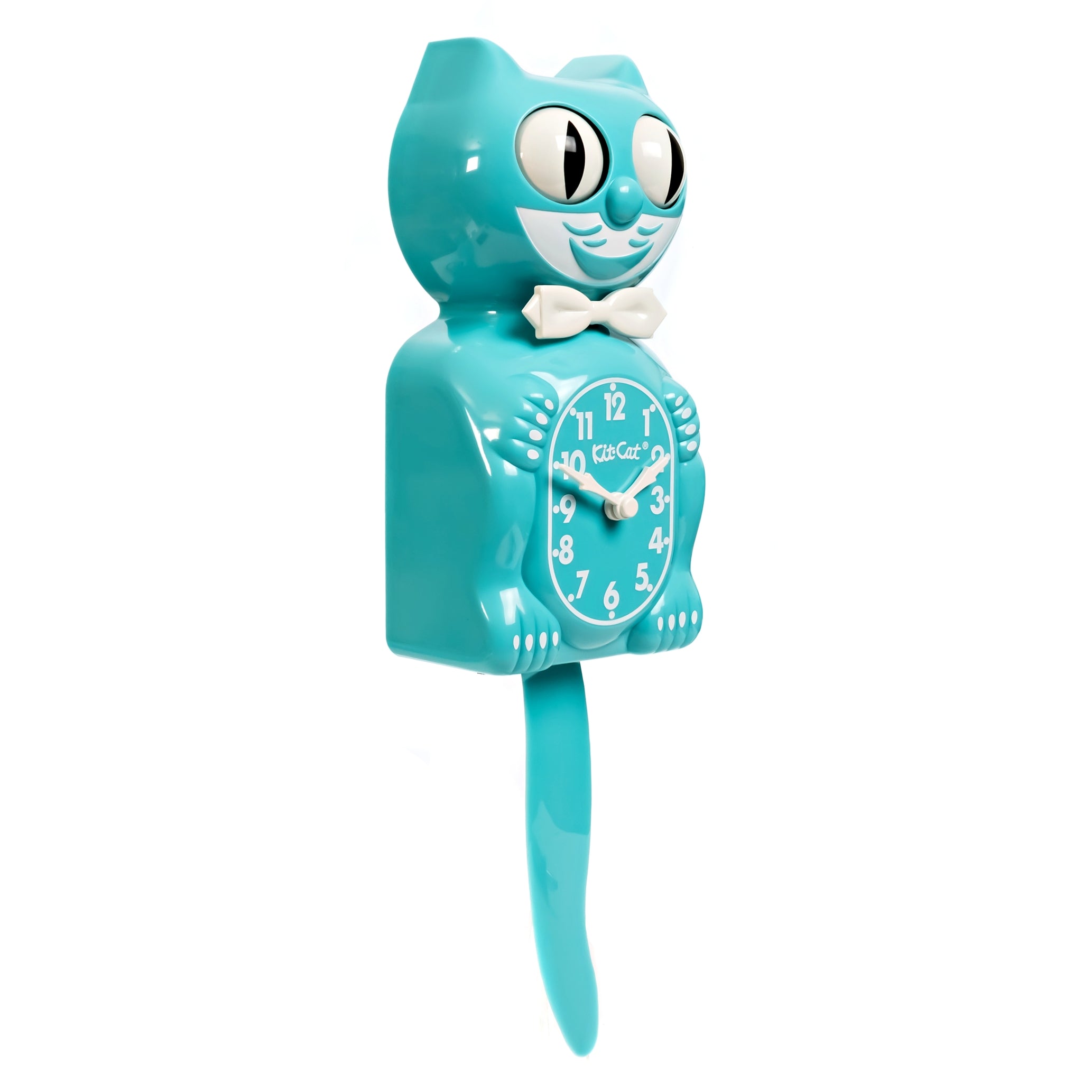 Vibrant Blue Turquoise Kit-Cat Klock