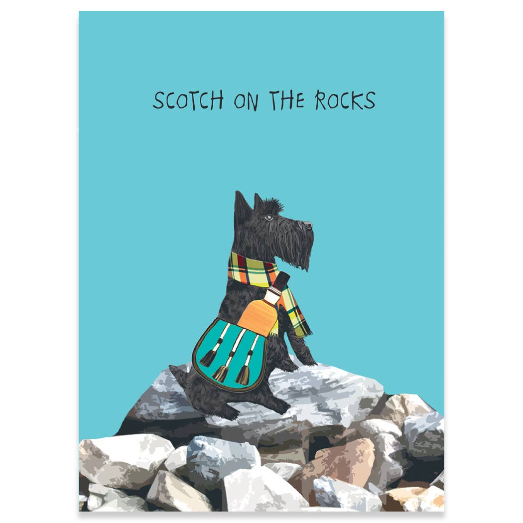 Scotch On The Rocks Greeting Card