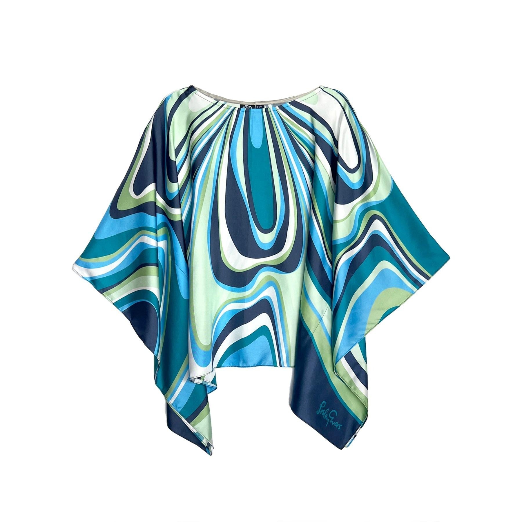 Celeste Silk Top Pinwheel - Just Fabulous Palm Springs