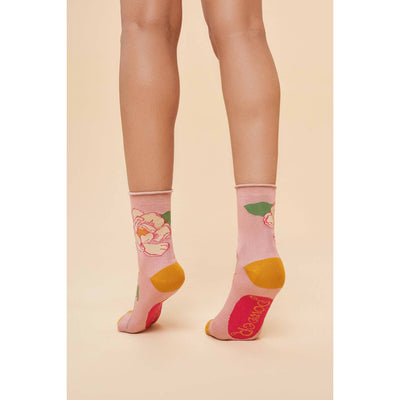 Pearl Tropical Flora Ankle Socks