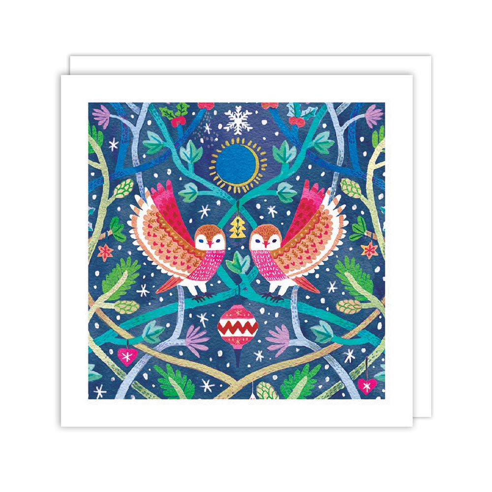 Festive Owls Holiday Card - Set of 8