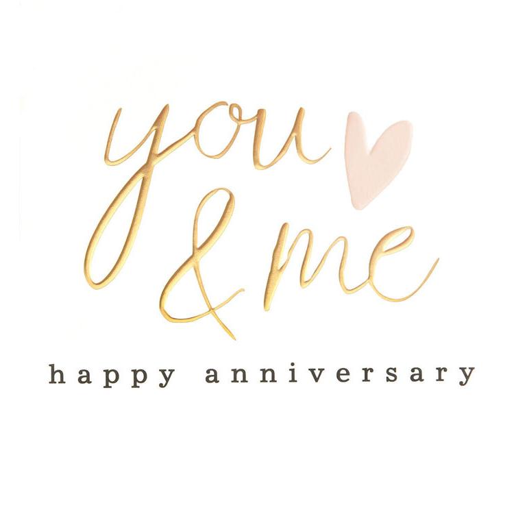 You & Me Anniversary Greeting Card