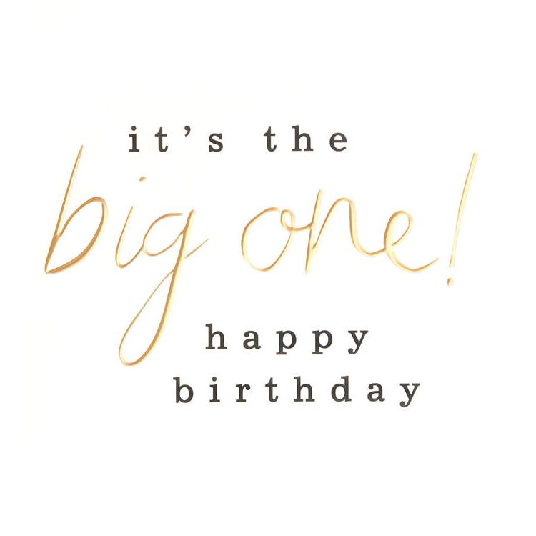 The Big One Birthday Card