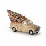Truck With Tree Ornament - Cream