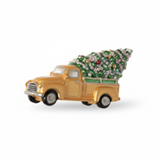 Truck With Tree Ornament - Yellow
