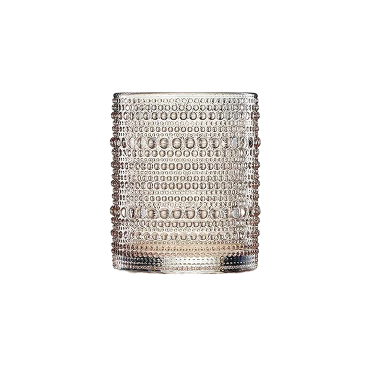 Hobnail Beaded Lowball Glass - Beige