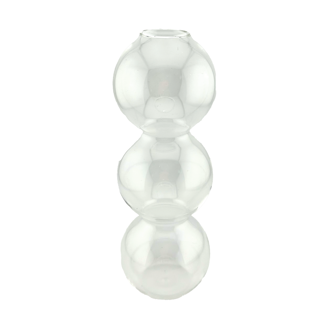 Bubble Shape Glass Vase - Clear
