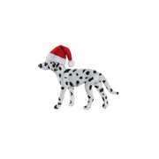 Dog With Santa Hat Ornament - Dalmatian