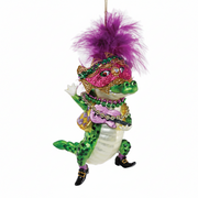Mardi Gras Crocodile Ornament - Mask