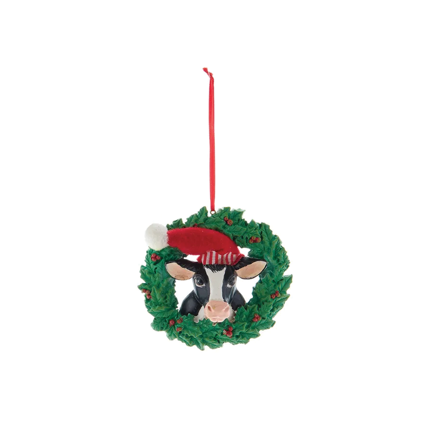 Cow Wreath Ornament