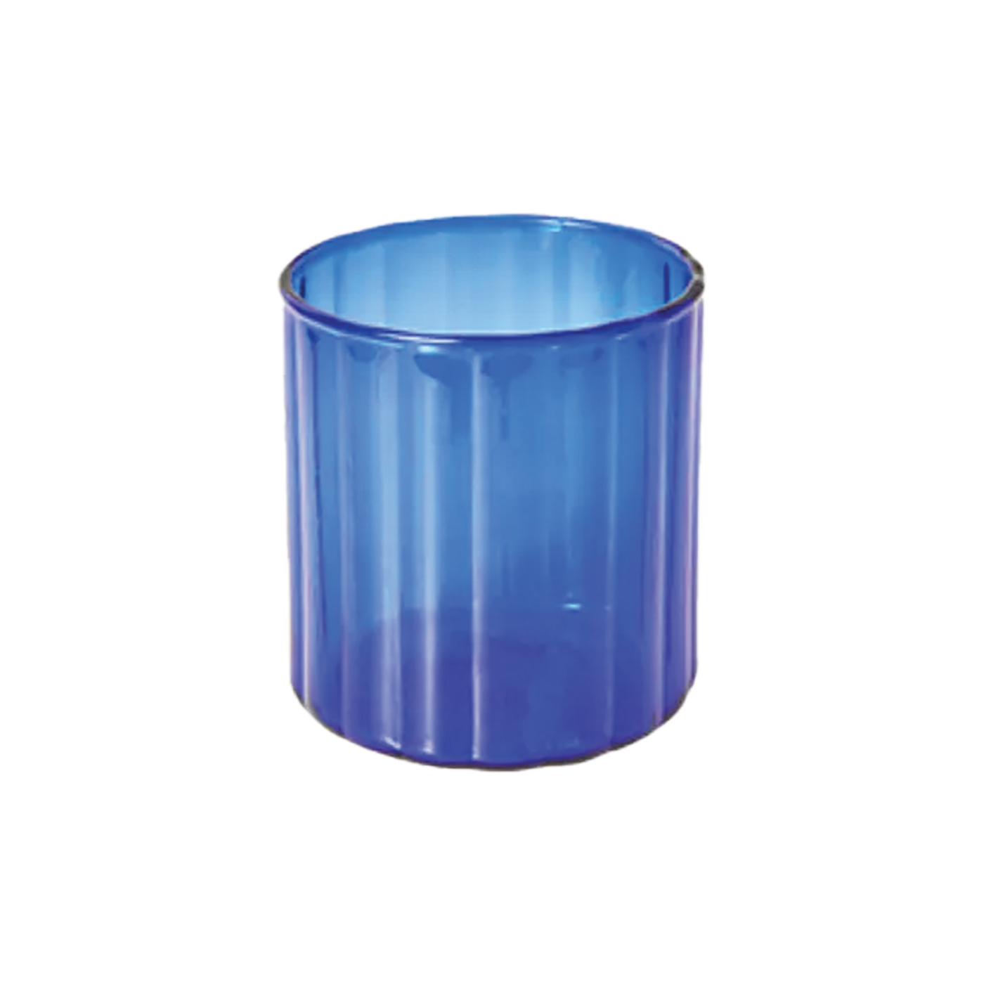 Colored Small Glass Cup - Blue