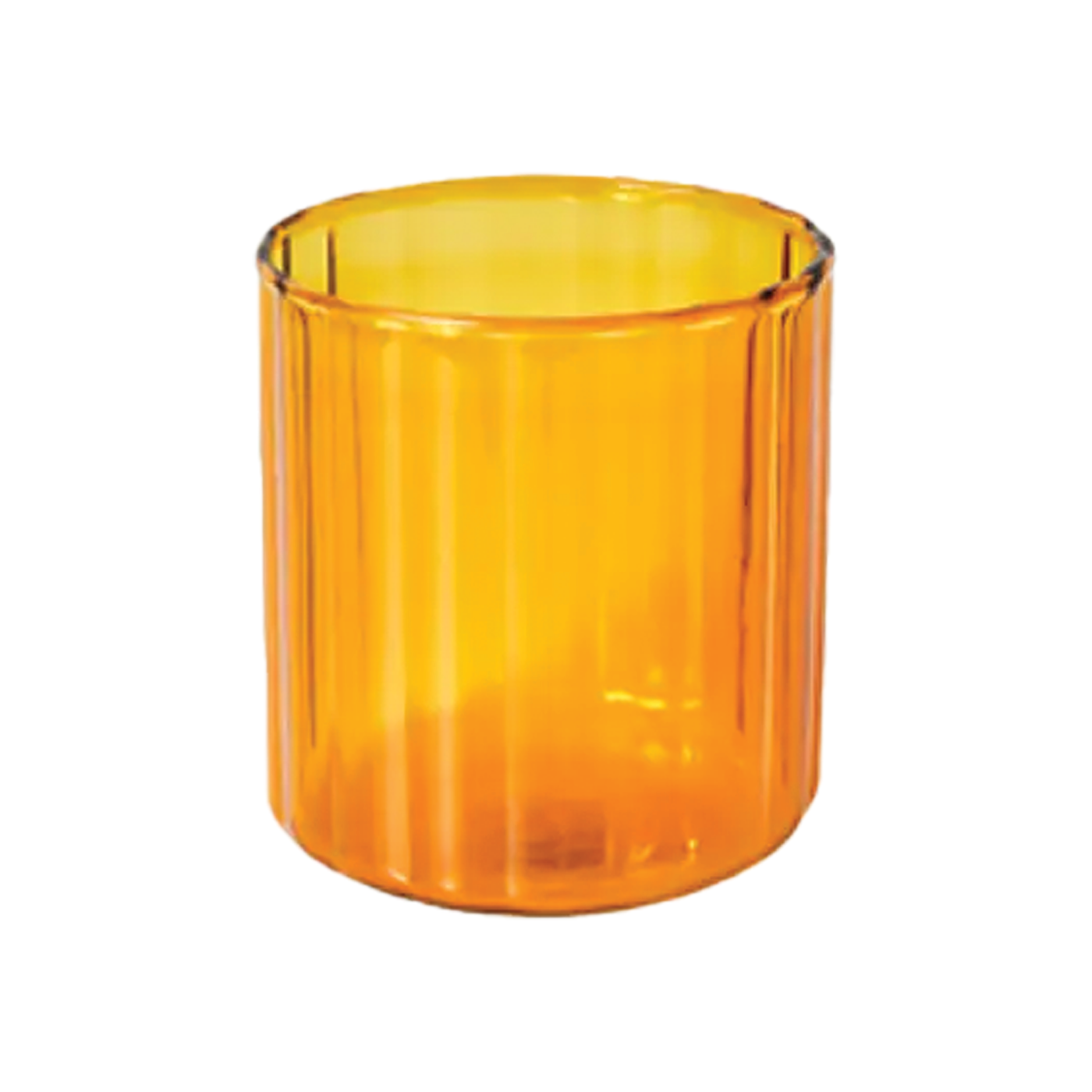 Colored Small Glass Cup - Orange