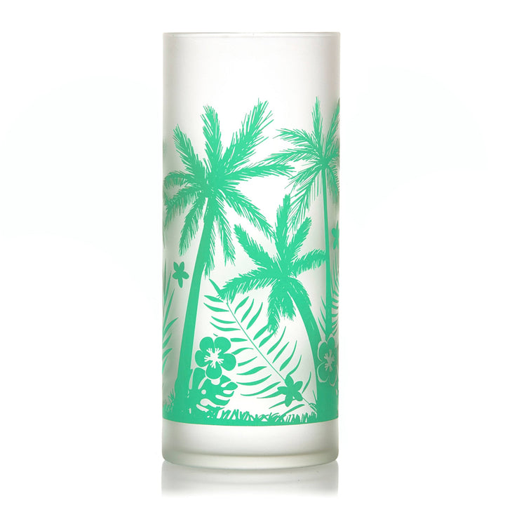 Vintage Palm Trees Cooler Glass