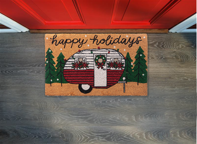 Happy Holidays Camper Doormat