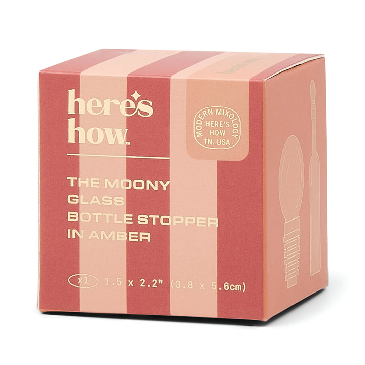 The Moony Glass Bottle Stopper - Amber