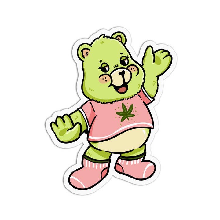 Sticker: Canna Bear - Just Fabulous Palm Springs