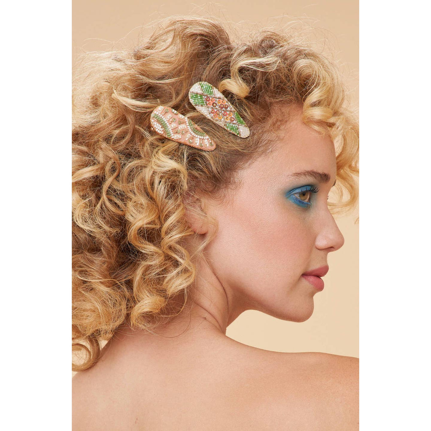 Sunny & Check Jeweled Hair Clips