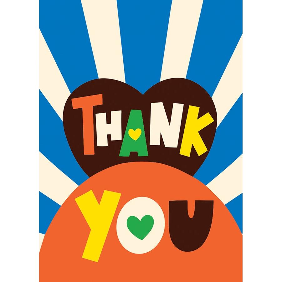 Thank You Stripes Greeting Card - Just Fabulous Palm Springs