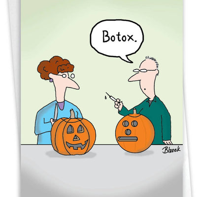Botox Pumpkin Halloween Card