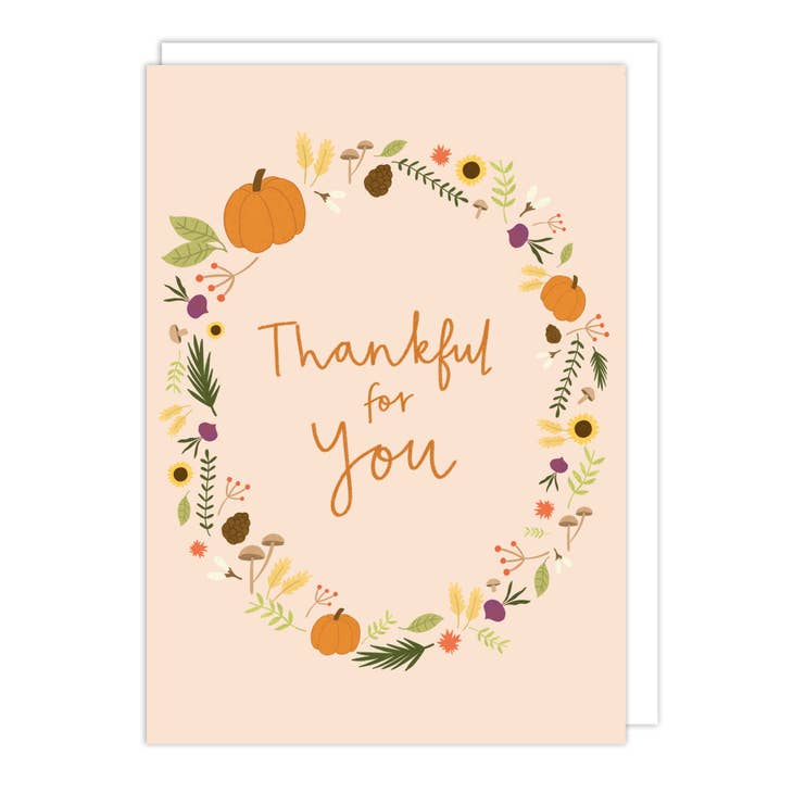 Thankful For You Thanksgiving Holiday Card