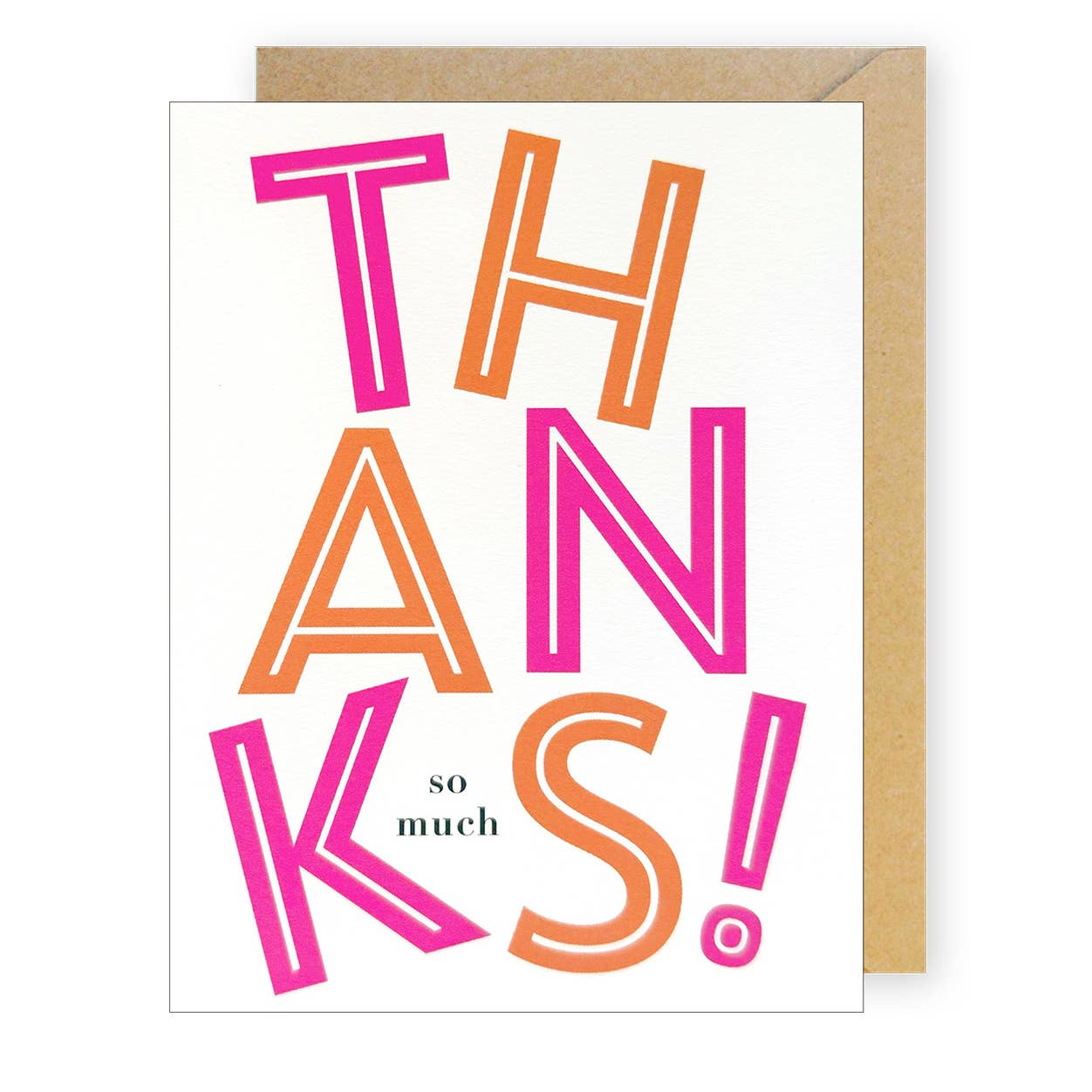 Bright Type Thanks Greeting Card