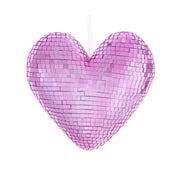 Pink Mirror Heart Ornament