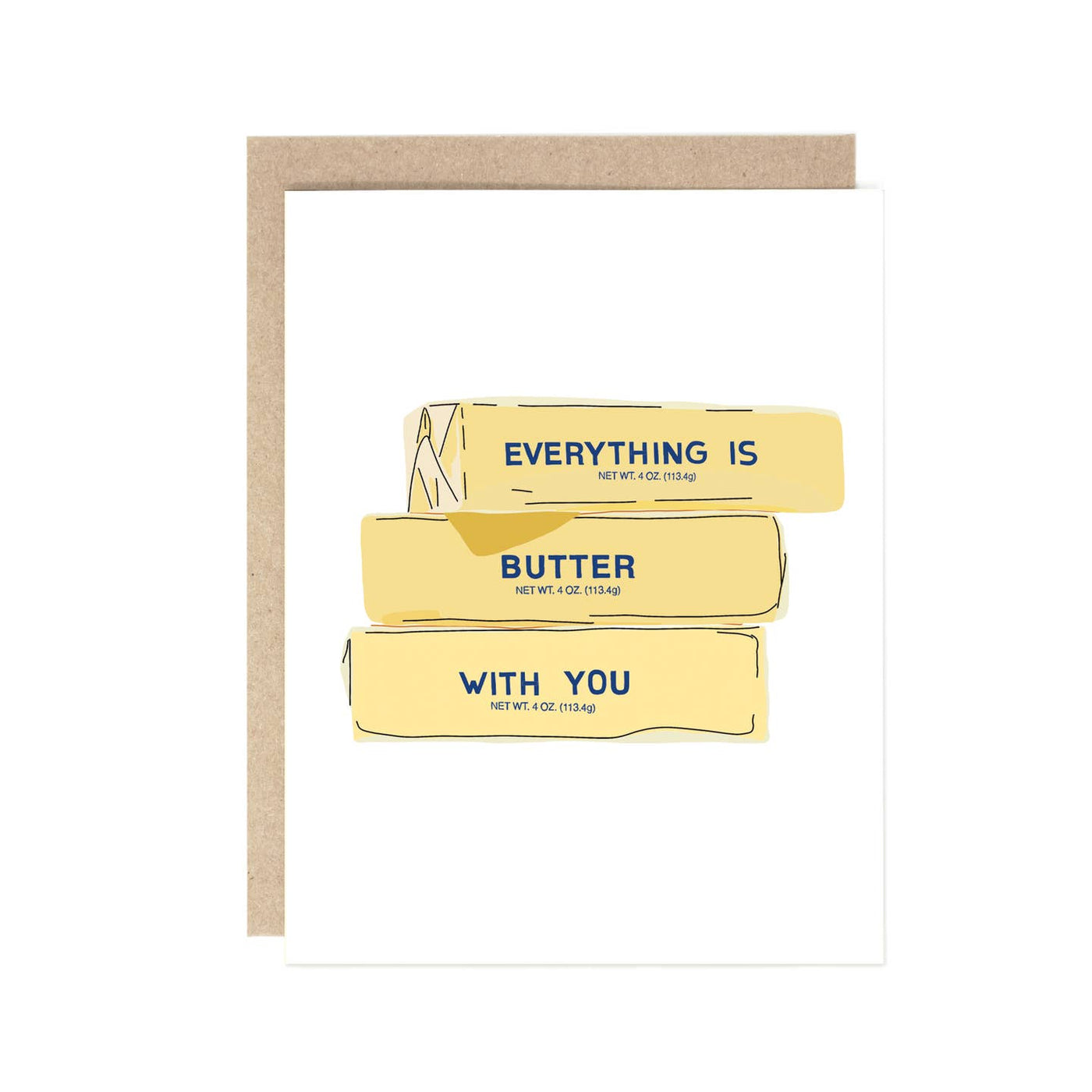 Everything's Butter With You Greeting Card