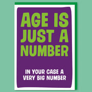 Age Is Just A Number Birthday Card - Just Fabulous Palm Springs