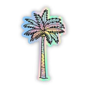 Holographic Palm Tree Sticker