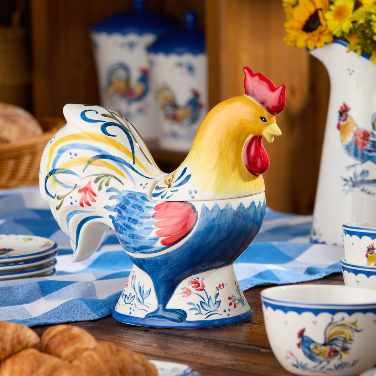French Rooster 3-D Cookie Jar