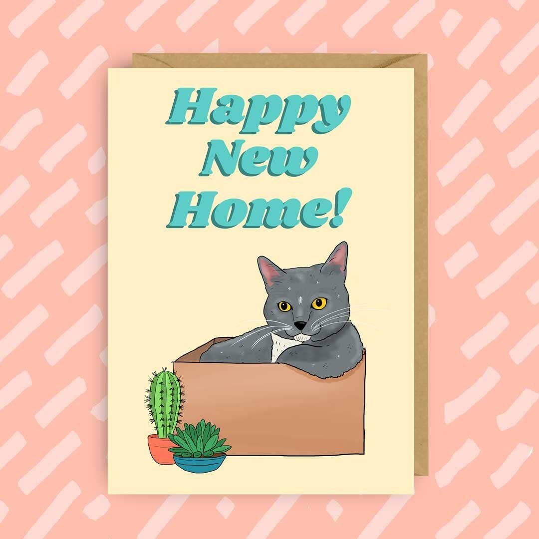 Sassy Cat Happy New Home Greeting Card