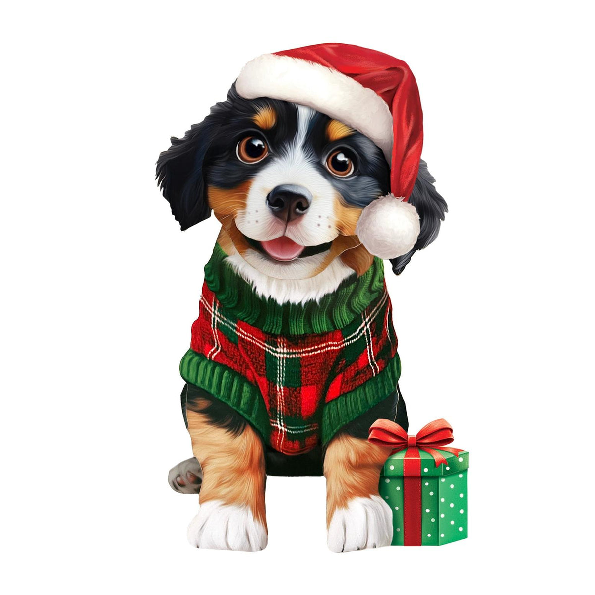Mini Christmas Puppy Pop Up Card