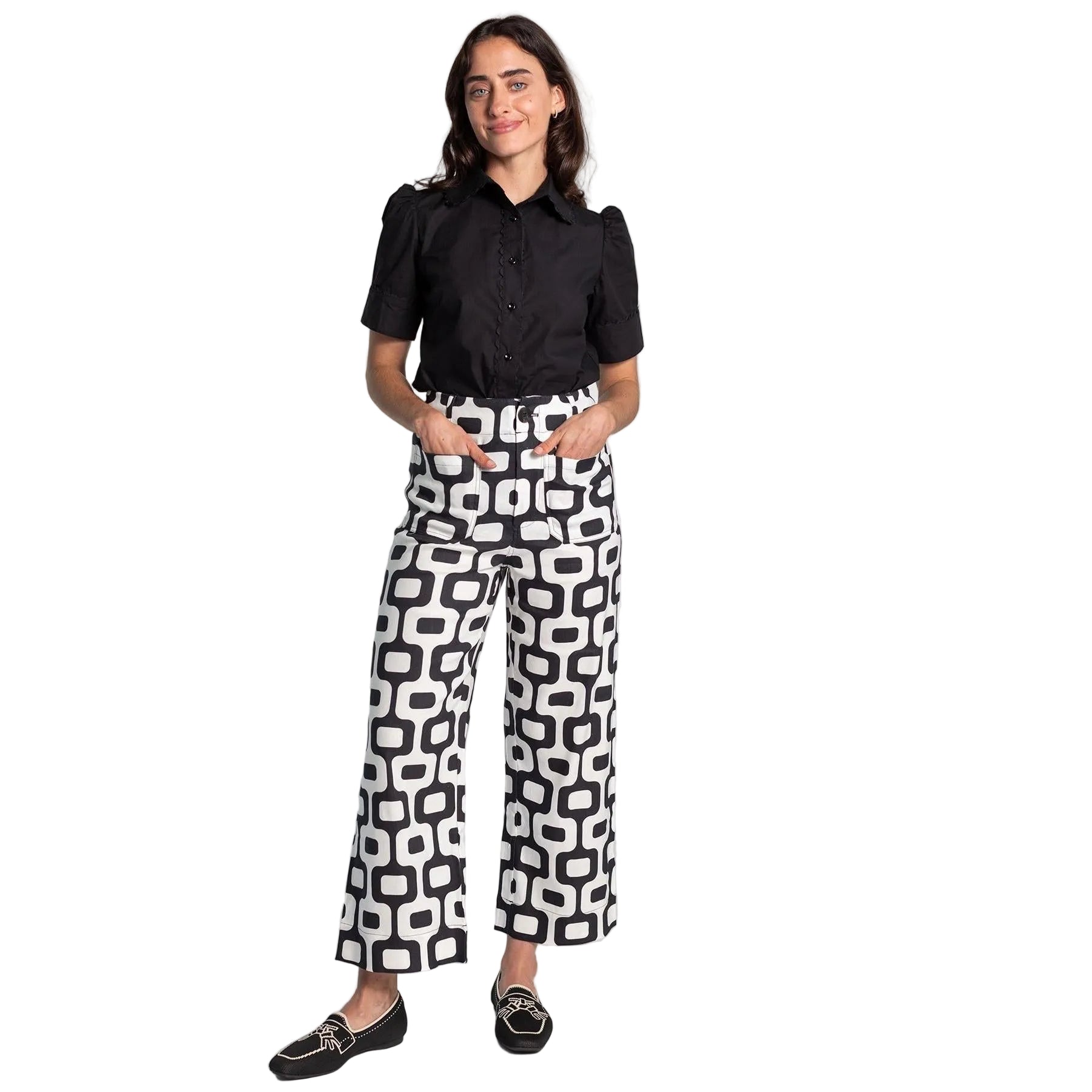 Dana Pant Barcelona Black And White - Just Fabulous Palm Springs