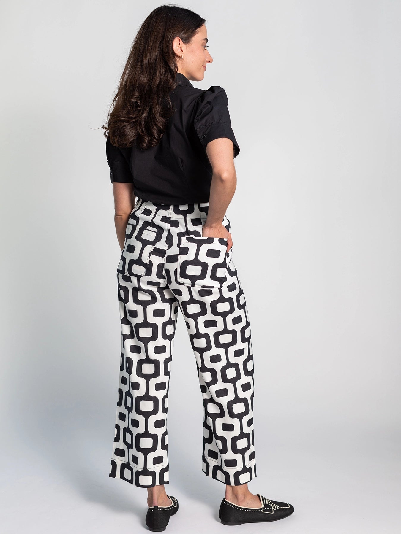 Dana Pant Barcelona Black And White - Just Fabulous Palm Springs