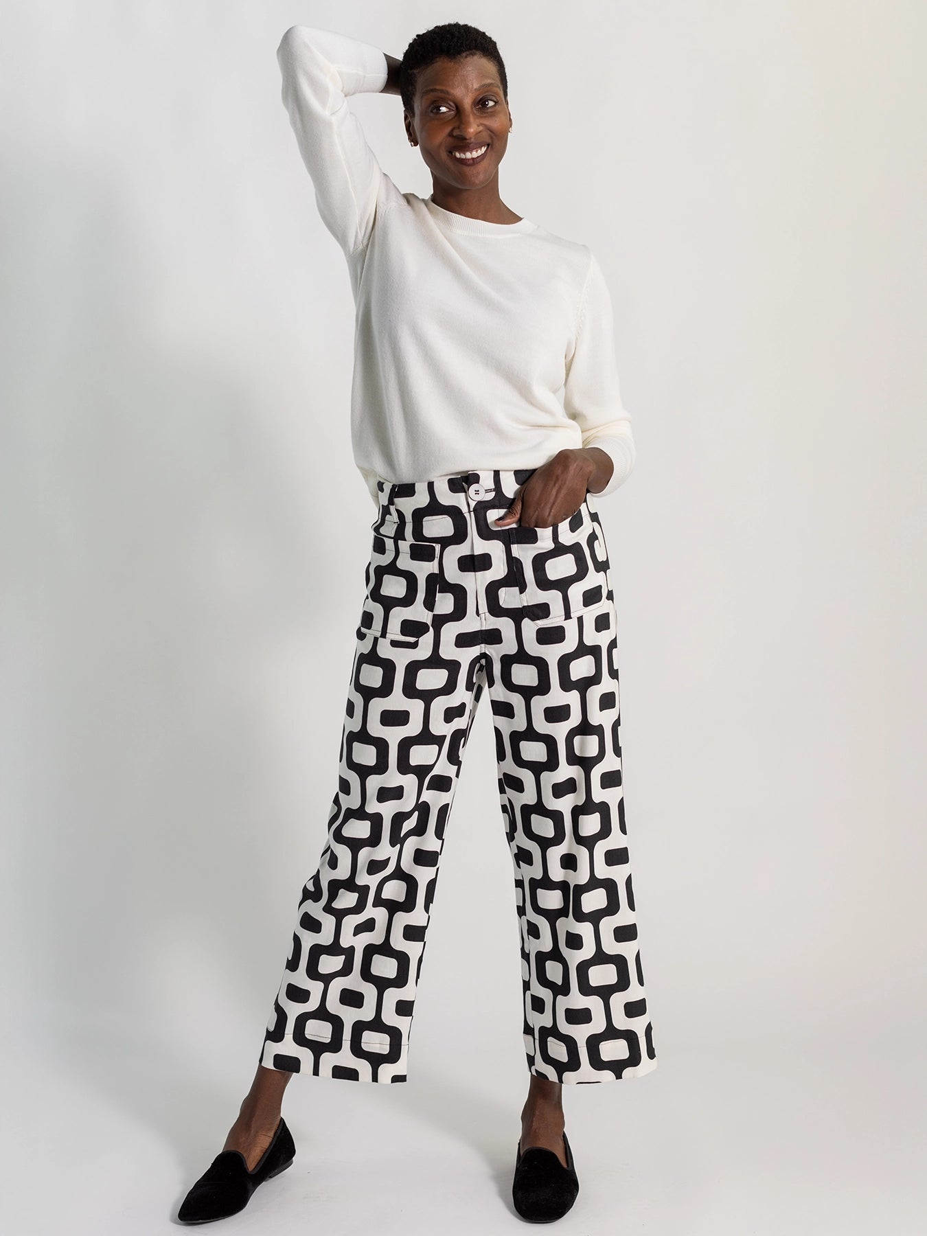 Dana Pant Barcelona Black And White - Just Fabulous Palm Springs