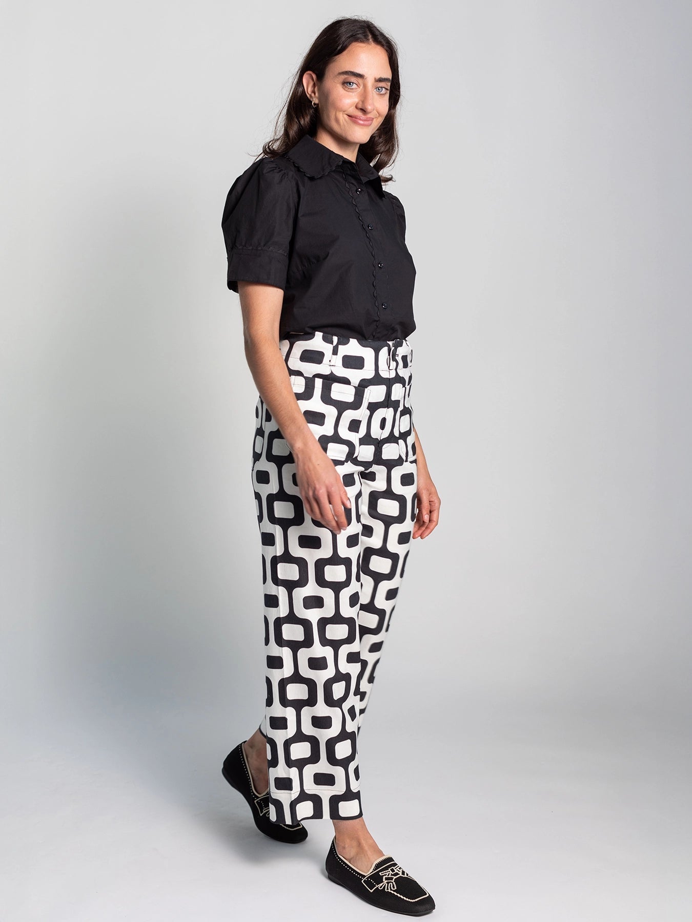 Dana Pant Barcelona Black And White - Just Fabulous Palm Springs
