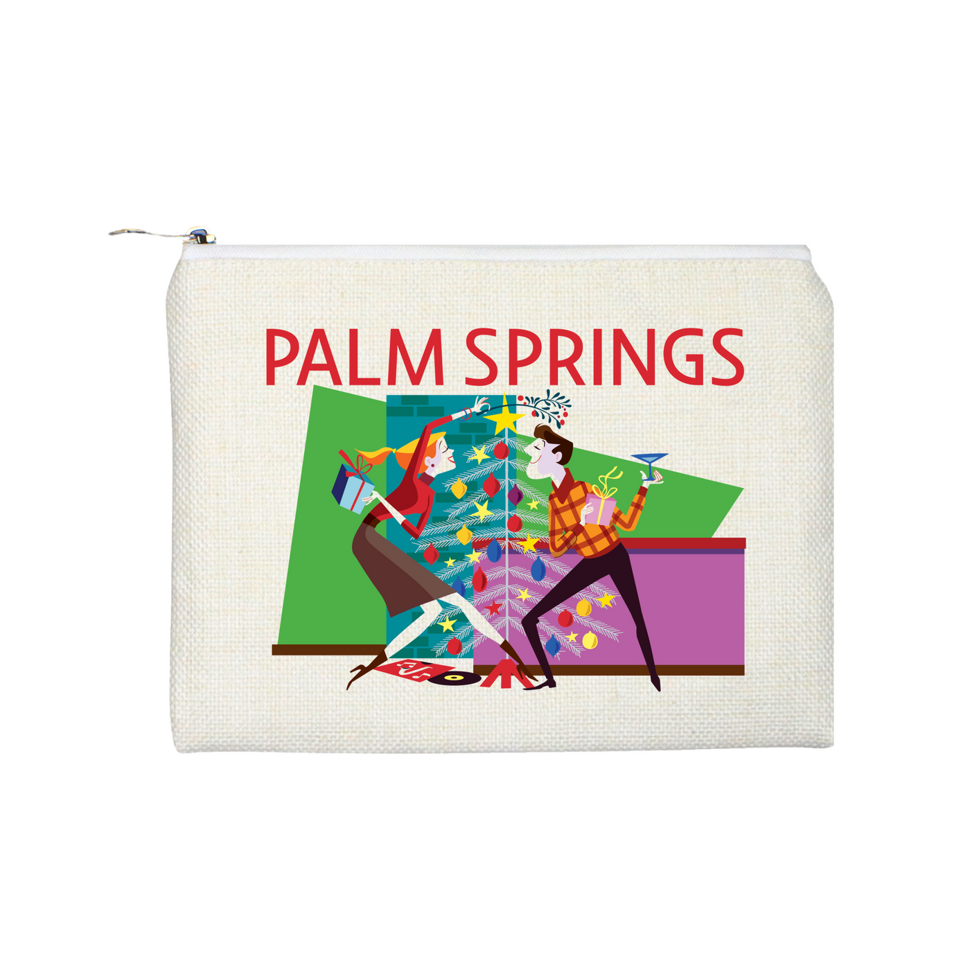 Palm Springs Holiday Dance Zipper Pouch