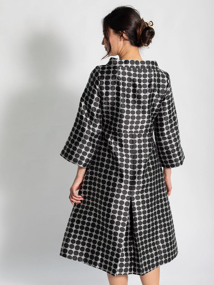 Daphne Coat Black Dots