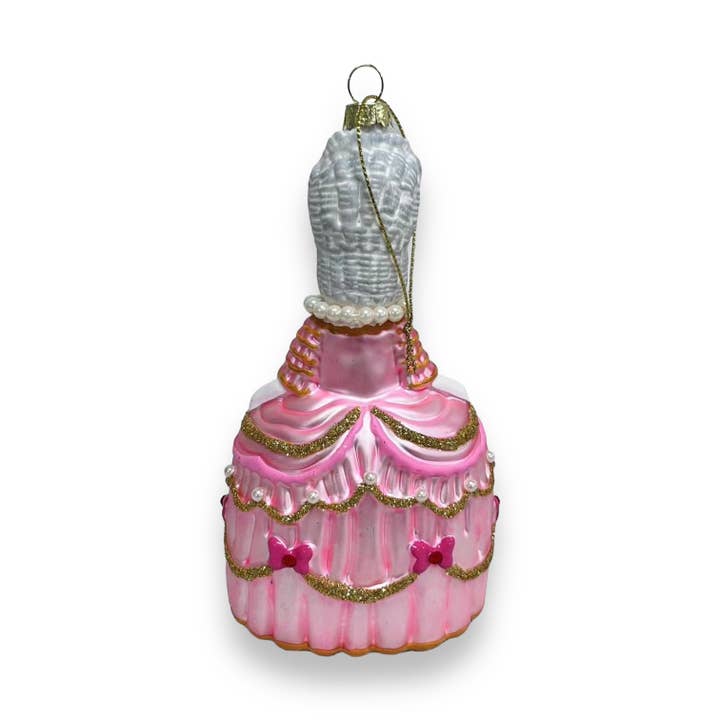 White Cat Marie Antoinette Let Them Eat Cake Ornament