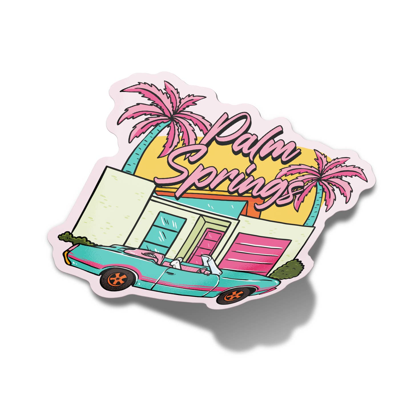 Sticker: Palm Springs Mid-Century Modern - Just Fabulous Palm Springs