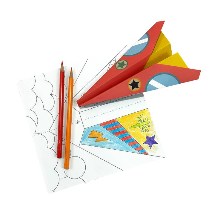 D.I.Y. Paper Air Planes Activity Kit - Set Of 24 Designs