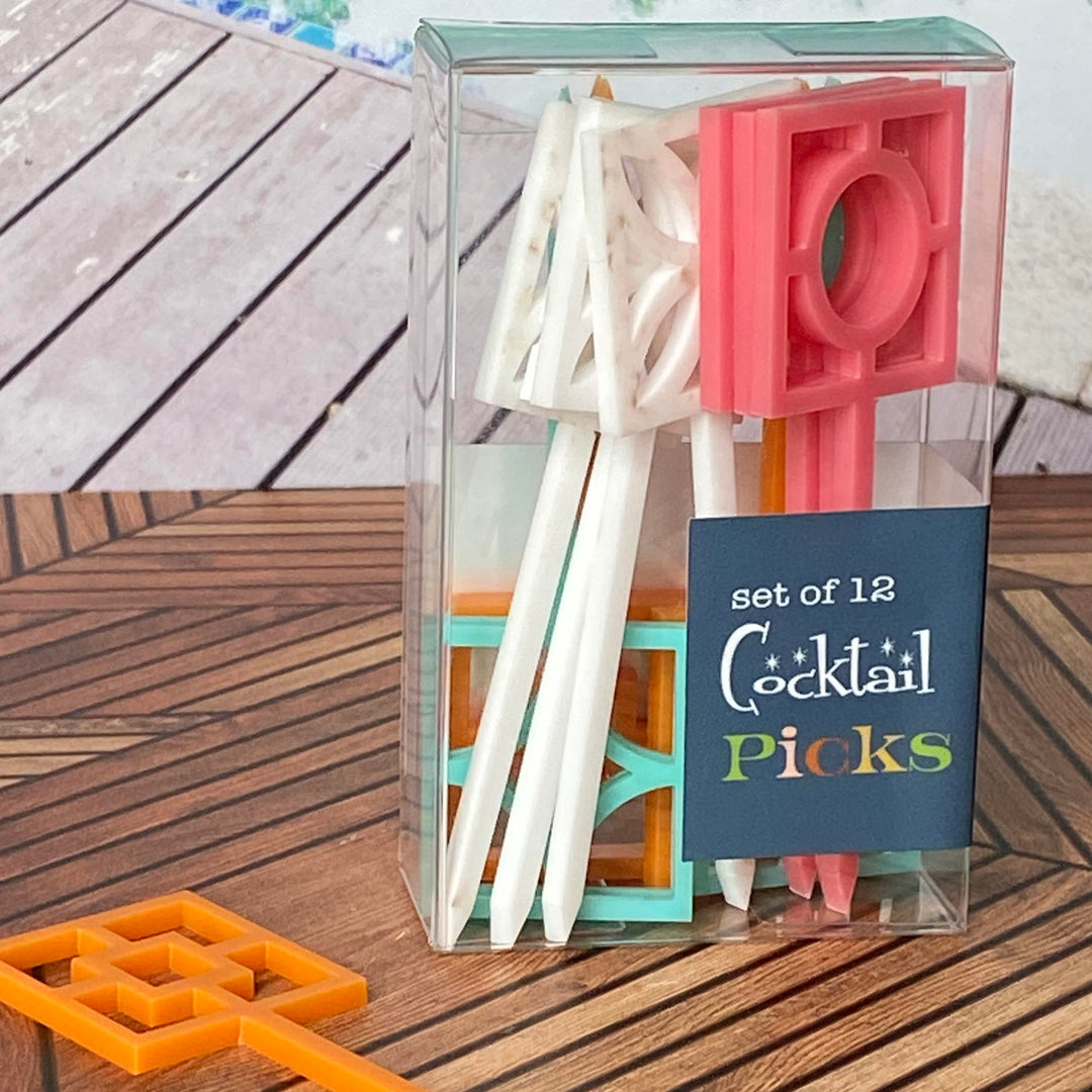 Breeze Block Cocktail Pick Set