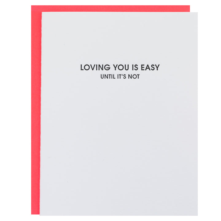 Loving You Is Easy Greeting Card