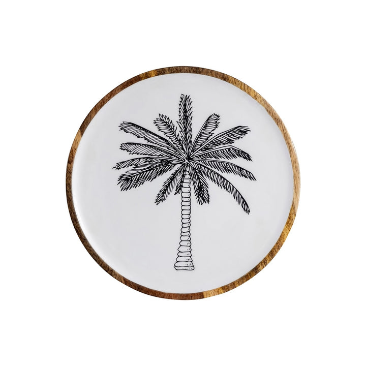 Mango Wood Palm Tree Serving Plate